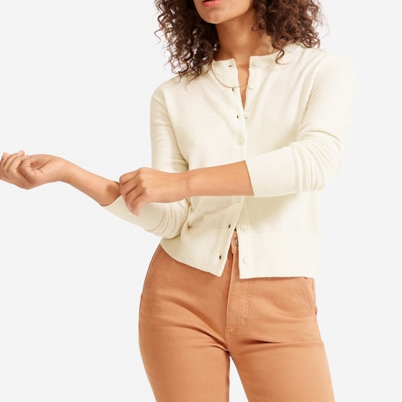 Everlane Cashmere Crew Neck Cardigan - Picture 6 of 11